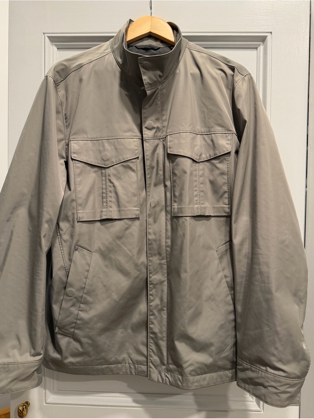 Theory Men's Field Jacket in Light Greenish Gray - XL